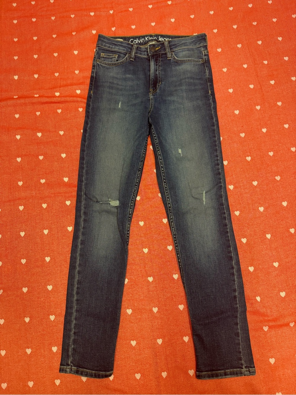 Calvin Klein High Rise Jeans Women’s Skinny Dark Blue Denim